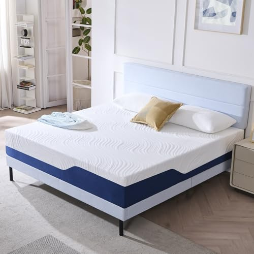 Hiimgo Single Mattress (90x190x20cm) Medium Firm Memory Foam Mattress with Carved Knitted Cover for Pressure & Back Pain Relief