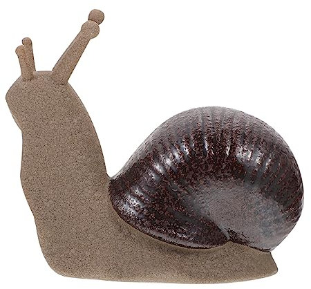 Happyyami Resin Snail Statue Decorative Model Ornament for Home and Garden Small Medium Size Animal Figurine Landscape Accent Indoor Outdoor