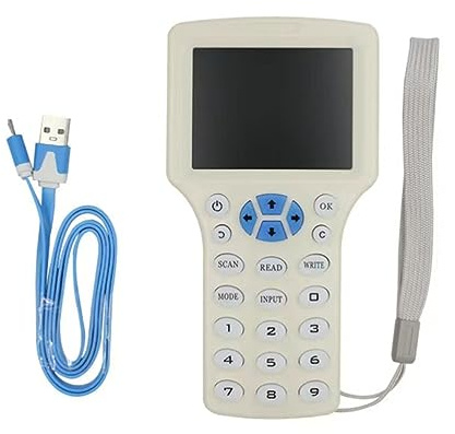 Cpolebev Lector de RFID, Escritor, Duplicador, NFC, Programador de Tarjetas Inteligentes, 125 KHz, 13,56 MHz, Decodificador Cifrado, Tarjetas Clave Grabables.