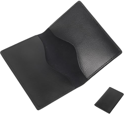 Angoily Kartenorganizer aus Leder Doppelseitiger Kartenhalter mit Taschen Visitenkartenetui Tragbar für Reisen und Geschäft Kartenbehälter Praktisch und Langlebig