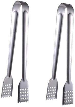 Ciieeo 2piezas Pinzas De Acero Inoxidable Multifuncionales Para Servir Alimentos Clip De Pan y Barbacoa De Resistentes Al Calor Para Cocina Buffet y Picnic