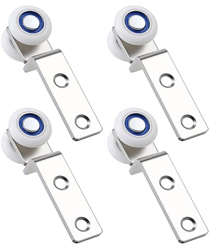 WJIAAA 4 Stück Rolle Vorhangrolle Rolle für Schiebetüre, Laufschienen