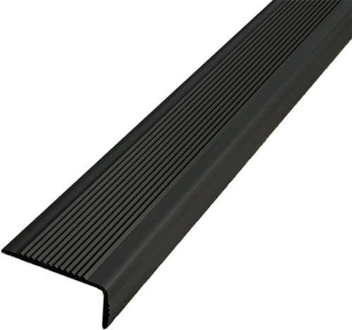 Protezione per Bordi Scale, battiscopa per gradini, battiscopa Antiscivolo, gradini, Profilo di Protezione angolare a Forma di L, battiscopa in PVC per Bordi Scale Esterni/Interni, Facile da