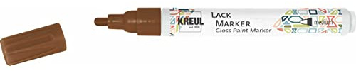 KREUL 47022 - Lackmalstift medium kupfer, mit Rundspitze Strichstärke 2 - 4 mm zum Gestalten, Beschriften und Verzieren von kleinen, originellen Geschenken, Karten, uvm.