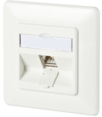 METZ CONNECT C6Amodul 1 Port 180°M UP-Dose, reinweiß RAL9010