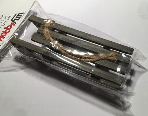 Schlitten braun 10 x 3,5 x 2 cm