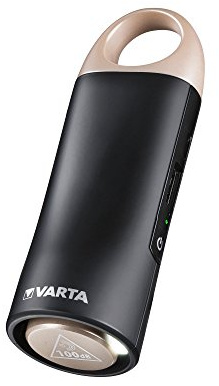 Varta Power Bank Safety Chargeur et batterie externe portable, alarme anti-panique, 2600 mAh, noir/or
