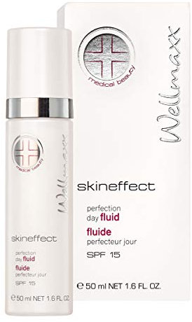 Wellmaxx skineffect perfection day fluid – vegane Tagespflege mit Hyaluron & Vitamin C, UVA-/UVB-Schutz, dermatologisch getestet, für alle Hauttypen