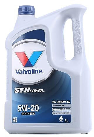 Valvoline Motoröl 5W-20 SynPower Motor Öl ACEA C5 ACEA A1/B1 API SN Plus FE 5L Kompatibel mit FORD Fiesta Mk6 Schrägheck JA8, JR8 FOCUS III Turnier Fiesta Mk5 Schrägheck JH1, JD1, JH3, JD3