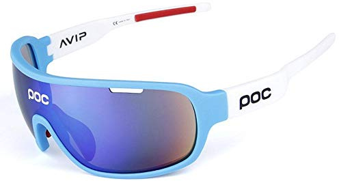 applemi Sport-Fahrradbrille Polarisierte Sonnenbrille ， Wechselgläser ， UV 400-Schutz ， HD-Antibeschlag-Sportbrille Zum Radfahren, Angeln, Laufen, Fahren, Golf-E