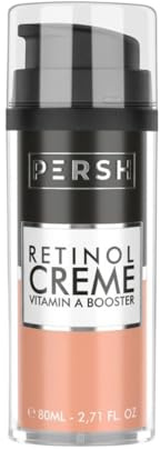 PERSH Retinol Creme 80ml - 4% Vitamin A - Hochwirksame Anti-Aging Formel | Hautglättend & Kollagenfördernd | Vegan & ohne Tierversuche | Clean Beauty