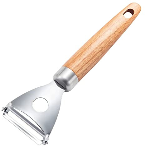 CHENMIAOMIAO Gemüseschäler Kartoffelschäler Holzgriff Edelstahlschäler Melonschäler Gemüse und Obstgriff Peeler Küche Apfelschäler Kartoffelschäler Schäler für die Küche Apfelschäler (Color : A)