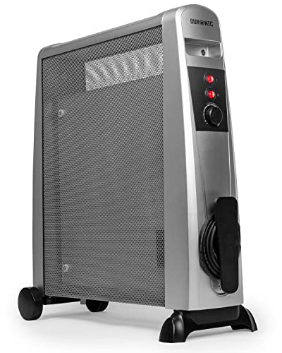 Duronic Electric Heaters HV101 SR Oil Free Convection Heater 2500W Micathermic Panel Heater Portable Mica Heater Electrical Heaters for Heating Up Homes, Bedrooms, Offices & Garage Spaces