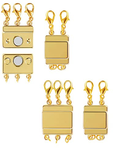 Gold Magnetische Verschlüsse Verschlussfür Mehrlagige Mehrere Halsketten | Gold Magnetische Verschlüsse für Mehrlagige Halskette Kettentrenner Magnetischer Verschluss Mehrere Ketten Verschluss