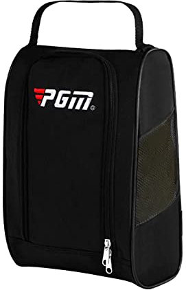pistro Golf-Schuhtasche, Outdoor-Tragetaschen mit Reißverschluss für Damen und Herren, Sport-Schuh-Tasche für Reisen, Golf-Zubehör – Schwarz