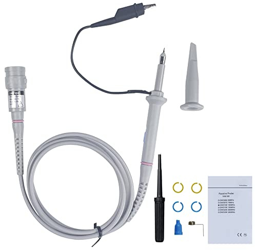 OWONUniversal Oszilloskop Sonden Kit, 100MHz, BNC-Oszilloskop-Klemmentastkopf-Dämpfung kann durch 1x oder 10x Schiebeschalter für Oszilloskope der eingestellt werden