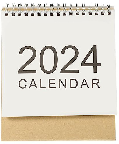 PRETYZOOM Mini-Tischkalender 2023–2024 Kleiner Tischkalender Stehend Umklappbar 2023 Juli Bis 2024 Dezember Kalender Doppeldrahtkalender Für Das Heimbüro
