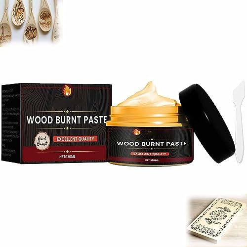 Gel à combustion du bois, pâte à bois, pâte brûlée sur bois pour loisirs créatifs, artisanat du bois, convient pour la combustion de marqueurs sur bois (1 pièce)