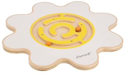 Janod - Sweet Cocoon Balance Board Blume Spielzeug aus FSC-Holz - Fördert Gleichgewichtssinn und Konzentration Geschicklichkeitsspiel für Kinder ab 5 Jahren, J04049
