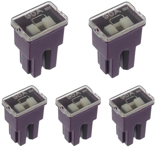 EPLZON 90A 32V Purple Fuse Female Terminal Case for Replacing Cartridge Fuse in Automobiles and Trucks(Pack of 5PCS)
