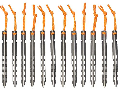 Camping-Hering, robuste Zelt-Heringe, Zelt-Heringe, 8 Stück, for Binden, Camping, V-Typ, Zeltheringe, Titan-Heringe, Verwendung for Outdoor-Überleben, Schlaf, tragbares Zelt, Titan