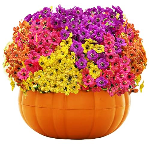 20 Bundles Artificial Flowers for Outdoors,No Fade Fake Silk Flowers with Plastic Plants ,Faux realistic flowers uv resistantfor For Patio Window box Porch Garden Wedding Farmhouse Decor(Mixed Color)