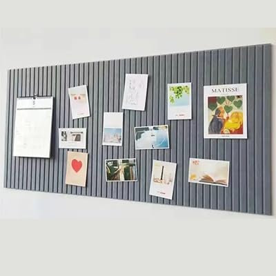 Benutzerdefinierte große 120 x 80cm, dekorative Pinnwand aus Filz, 0,9cm dick, faltbare Fototafel mit selbstklebendem Klebeband, Sichttafel für Wände in der Schule, zu Hause, im Büro (dunkel grau)