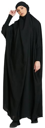 Zofocy Women One-Piece Muslim Abaya Dubai Islam Hijab Robe Solid Lady Prayer Hoodied African Dress