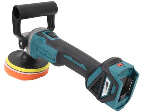 Leapiture Pulidora de búfer inalámbrica, pulidora de búfer para Coche, Amoladora inalámbrica, 6 velocidades de Engranaje, 18 V, alimentada por batería, sin escobillas, inalámbrica