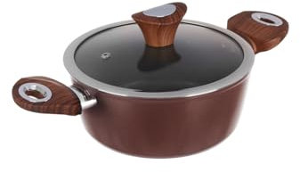 Casseruola 20 cm marrone Kolors con coperchio