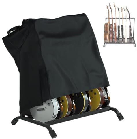 scyca Multi-Gitarrenständer-Staubschutz,Gitarrenständer-Abdeckung - E-Bass-Halterung, staubdichte Abdeckung - Gitarrenhalter UV-Schutz, wasserdichte Bassständerabdeckung, Schutzhülle für