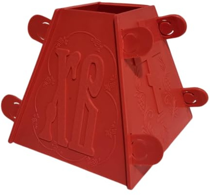 Euromix Molde para pastel de Pascua de requesón (altura 11,5 cm) para 0,700-1 kg Pasotshniza de plástico (Rojo)