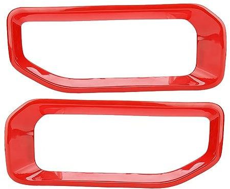 CHICIRIS Coperchio di Luce della Nebbia Posteriore, 2 Pezzi di Copertura Nebbia Posteriore Rossa Accessorio Decorativo Accessorio Autoadesivo Auto Glossy Anti Scratch Protection
