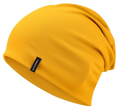 HAMUNI Slouchy Beanie Mütze Damen, Bequeme Baumwolle Mütze Herren | Leichte Mütze Doppellagige Weiche Dünne Mütze Klassische Modische Beanie Mütze Perfekt für Alltag und Übergangszeiten