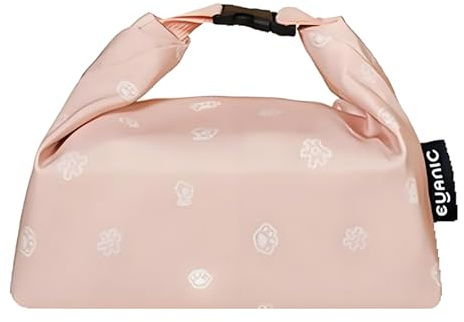 Ayicheyl Kühltasche Klein Lunchtasche, Mini-Kühltasche Damen Lunchbag Faltbar, Tragbar Lunch Bag Kleine Cooler Bag für Arbeit, Schule, Picknick, Strand (Rosa Einzelschicht)