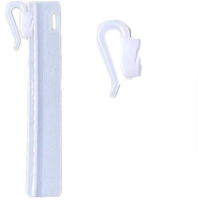 fKiZanthene 25 Pcs White Plastic Adjustable Curtain Hooks, Pinch Pleat Hooks for Various Curtains Bath Curtains Home Use