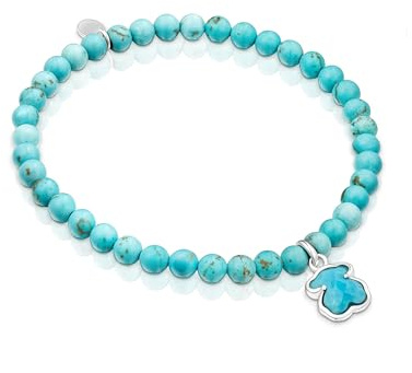 TOUS Pulsera para Mujer de Plata de Primera Ley y Magnesitas, Colección Icon Color