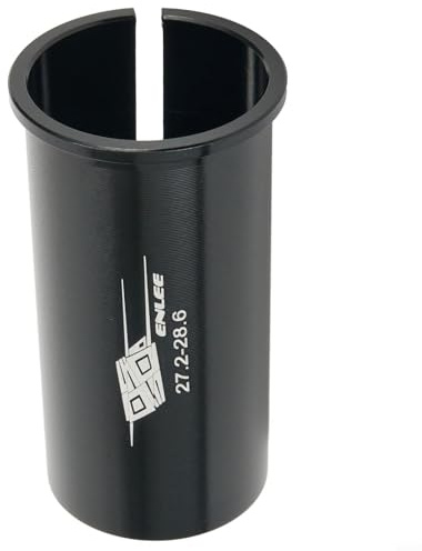 Pumixiy 27.2-28.6, Seatpost Reducer Sleeve for Bicycle Seat Tube Adapter, Aluminum Alloy For Bike Seatpost Shim Spacer, 22.2 to 34.9mm Diameter Conversion (Black, 60mm)