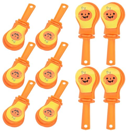 ifundom 10pcs Halloween Clappers Loud Noisemakers Party Hand Clappers with Pumpkin Head Design Festival Cheer Noise Makers for Halloween Party Favors and Games