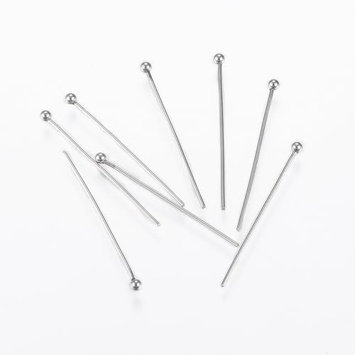 Gelirda 100 pines de cabeza de bola flexibles de acero inoxidable de calibre 20 para accesorios de fabricación de joyas