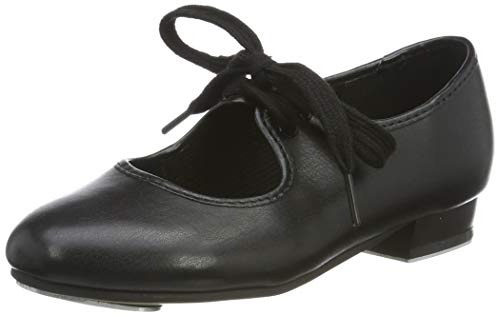 Roch Valley Girls Lhpb10 Low Heel Pu Tap Shoes, Black, 10 UK Child