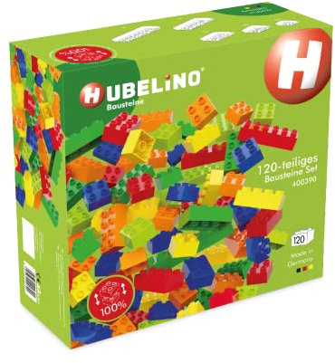 Hubelino #400390 120-teiliges Bausteine Set, kompatibel mit großen Bausteinen Anderer Hersteller, Made in Germany