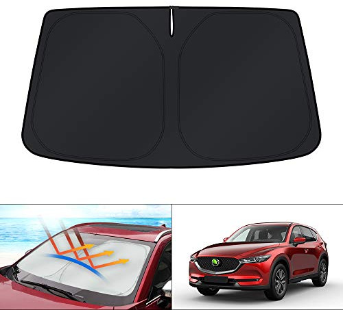 KUST Windshield Sun Shade for Mazda CX-5 2017-2024 2025 2026 CX5 Accessories Window Shade Sun Visor Protector Blocks UV Rays Keep Car Cooler