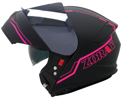 Zorax ZOR-838 Motorbike Flip up Helmet + Extra Dark Smoke Visor