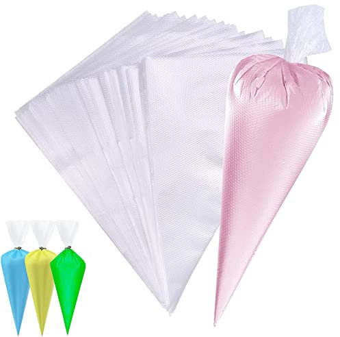 KowyKo 100 Stück Einweg Spritzbeutel,Profi einmal spritzbeutel,extra dick Strong für zum verzieren & Backen von Gebäck und Torten