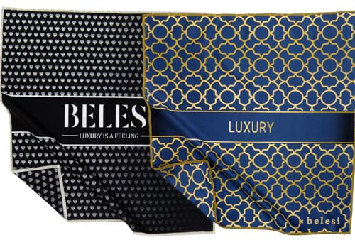 2X Mikrofasertuch I Optikerqualität I 30cm X 30cm I Brillenptutztuch I Handyputztuch I Luxury I Premiumqualität I Brille, Smartphone, Tablet, Objektiv (schwarz blau)