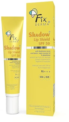 Fixderma Shadow SPF 50 Lip Shield for Pigmented Lip Balm for Sun Protection | Sunscreen SPF 50, PA+++, Sun Protector UVA & UVB - 15gm