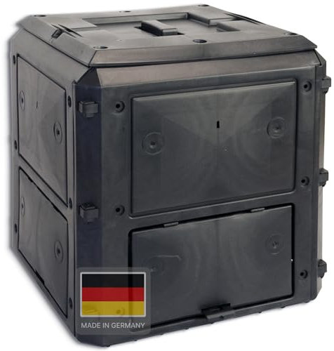 NYVI Gartenkomposter NYVIGreen Bio-Quick Basisversion 420 Liter - Schnellkomposter aus wetterfestem & recyceltem Kunststoff - Thermokomposter - Pflegeleicht, Steckmontage ohne Werkzeug