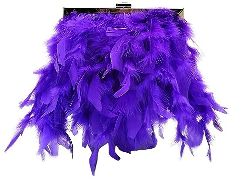 MOISTRI Mujeres Bolsos de noche de plumas y embragues Exquisita Borla Perla Bolsas para Boda Fiesta