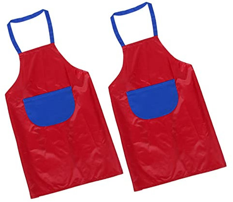 PRETYZOOM Overalls Für Kinder 2 Stück Haushalts Kochschürze Grillschürze Zeichenschürze Mini Schürze Lätzchen Für Erwachsene Koch Lätzchen Backschürzen Künstlerschürze Kunstmalerei Schürze